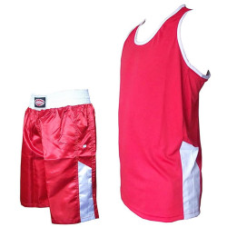 Boxing Suit CYCLONE Red Singlet Shorts sz-S