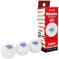 Table Tennis Ball NITTAKU Premium Official 3-Star 3-pcs