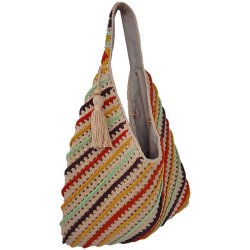 Akyıldız Heybe Omuz Çantası Çok Renkli Astarlı Çıtçıtlı