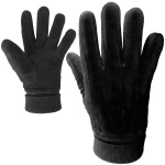 YVR Fashion Süet Deri Eldiven Siyah YNC E-26