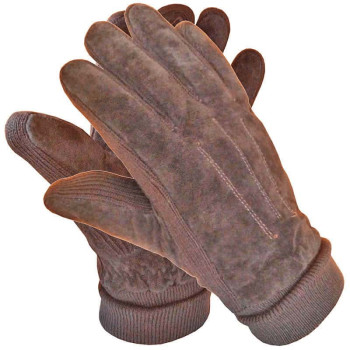 Gloves Suede Leather YVR-Fashion YNC Brown