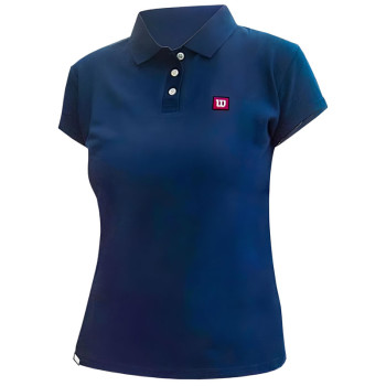 Polo T-Shirt Womens WILSON WWC1551CP Navy Blue sz-L