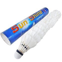 Sunshine Badminton Topu Orta Artı Kaz Tüyü x12 Sunshine Badminton Topu Orta Artı Kaz Tüyü x12