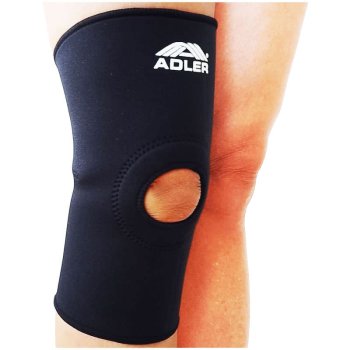Adler 5111NS Ortası Delik Neopren Dizlik Siyah S-beden